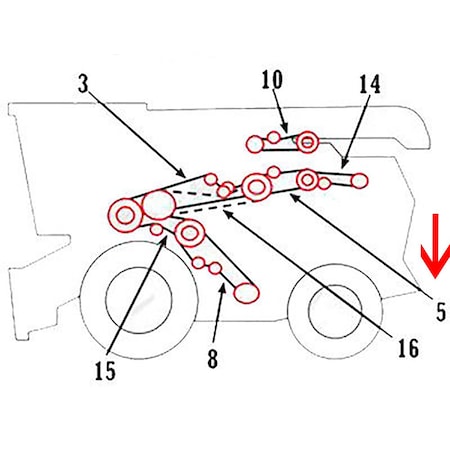 Aftermarket 1594240W1 Combine Feed Impeller Drive Belt Fits Massey Ferguson 8560 8570 8780 COB40-0474
